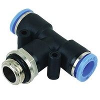 12mm x 1/4inch BSPP Swivel Male Branch Tee Bl...