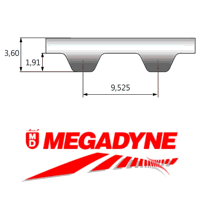 150L-DD-050 Megadyne Isoran Double-Sided Timing Belt (150L050DD)