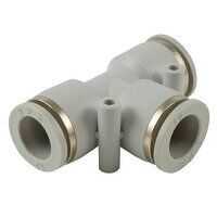 16mm Equal Tee Grey Push-In Fitting