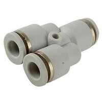 16mm Equal Y Piece Grey Push-In Fitting