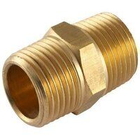 1 1/2inch BSPT x 1 1/2inch BSPT Male Equal Hexagon Nipple Brass Threaded Adaptor