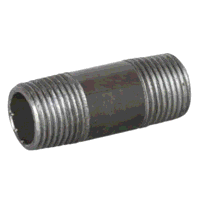 1 1/4inch BSPT x 70mm Black Barrel Nipple