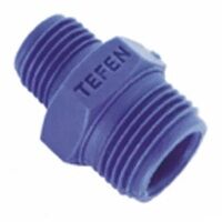 1/2inch x 3/8inch BSPT Tefen Reducing Hexagon Nipple