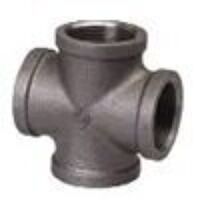 1/4inch BSPT Equal Female Cross Black Malleab...