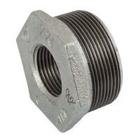 1 x 3/4inch BSPT Male x Female Reducing Bush Banded BS143 Galvanised Malleable Iron, Fig 241