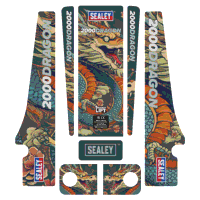 Sealey 2000CW Low Entry Custom Design Trolley Jack with Rocket Lift 2 Tonne - White