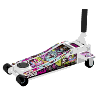 Sealey 2000CW Low Entry Custom Design Trolley Jack with Rocket Lift 2 Tonne - White