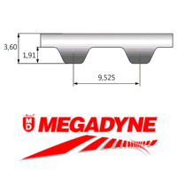 322L-DD-100 Megadyne Isoran Double-Sided Timing Belt (322L100DD)