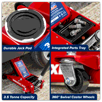 Sealey 3500CXD Trolley Jack with Super Rocket Lift 3.5 Tonne