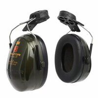 CLEARANCE 3M PELTOR Optime II Earmuffs, Green, Helmet Mounted, H520P3E-410-GQ