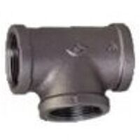 3/8inch BSPT Equal Female Tee Black Malleable...
