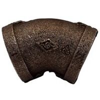 3inch BSPT Equal Female Elbow 45 Degree Black...