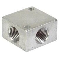 1/8inch BSPP 4-Way Manifold Nickel Plated Brass Threaded Adaptor