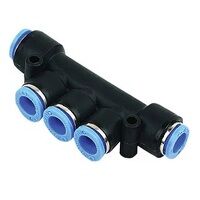 6mm Inlet OD x 4mm Ports OD 5-Way Multiple Re...