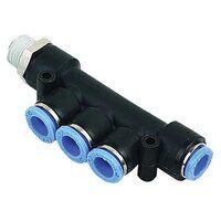 10mm Inlet OD x 8mm Ports OD x 1/4inch BSPT 5...