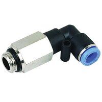 8mm x 1/8inch BSPP Long Male Swivel Elbow Bla...