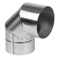 Sealey ABI1000AK3 Stainless Steel Exhaust/Flue 90 Bend for ABI600  ABI1000 120mm