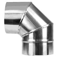 Sealey ABI1000AK3 Stainless Steel Exhaust/Flue 90 Bend for ABI600  ABI1000 120mm