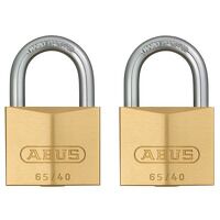 ABUS Mechanical 65/40mm Brass Padlock Twin Carded