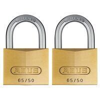 ABUS Mechanical 65/50mm Brass Padlock Twin Pa...
