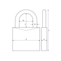 ABUS Mechanical 90RK/50mm TITALIUM Padlock Closed Shackle