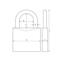 ABUS Mechanical 90RK/50mm TITALIUM Padlock Closed Shackle Keyed Alike 2745