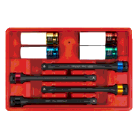 Sealey AK2243 Torque Stick  Aluminium Wheel Impact Socket Set 8pc 1/2Sq Drive
