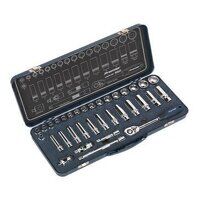 AK27481 Sealey 34pc 3/8inch Sq Drive Lock-On™ 6pt Metric Socket Set