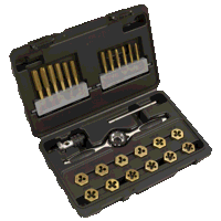 Sealey AK3026IMP Premier Hexagonal Tap  Die Set 26pc Hexagonal  - SAE/Imperial - Titanium Coated