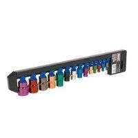 AK61800 Sealey 14pc 1/4, 3/8 & 1/2inch Sq Drive E4-E24 Multi-Coloured TRX-Star Socket Set