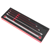 Sealey AK63110 Premier Extra-Long Double End Ring Spanner Set in EVA Foam Tray 5pc