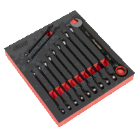 Sealey AK63940B Premier Black Combination Rat...