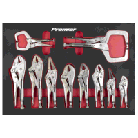 Sealey AK6802 Premier Locking Pliers Set with Foam Tray 10pc
