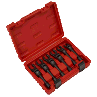 Sealey AK6901 Flexi-Head Flare Nut Diesel Injection Wrench Set 6pc 3/8Sq Drive