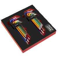 Sealey AK7199 TRX-Star and Ball-End Hex Key Set 18pc Long Anti-Slip