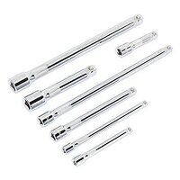 AK770 Sealey 7pc 1/4inch, 3/8inch & 1/2inch Sq Drive Wobble/Rigid Extension Bar Set