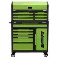 Sealey AP1080HVG Superline Pro Topchest  Rollcab Combination 12 Drawer  1 Door Cupboard - Green