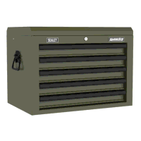 Sealey AP26059TK Superline PRO Heavy-Duty Topchest 5 Drawer - Khaki