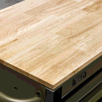 Sealey AP5210KBE Superline PRO Mobile Trolley with Wooden Worktop  Power Bar 10 Drawer 1320mm