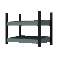 Sealey APMRM4 Modular Racking Mid Unit 2 Compartment Shelve 580mm