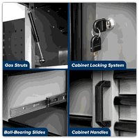 Sealey APMSBESTACK01W Superline PRO Black Edition Storage System with Rubber Wood Worktop 3.24m