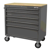 Sealey APMWS1G American PRO Mobile Workstation with Wooden Worktop 5 Drawer - Grey