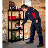 Sealey APPR4 Plastic Racking Unit with 4 Shelves 25kg Capacity Per Level