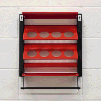 Sealey APSCR8 Spray Can Storage Rack with 8 Can Holders