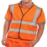 B-Seen EN ISO 20471 Vest Orange (Bulk Pack) O...