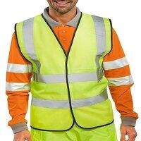 B-Seen EN ISO 20471 Vest Orange (Bulk Pack) S...