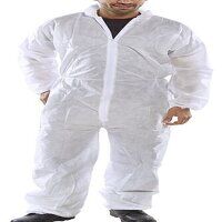 POLYPROP BOILERSUIT WHITE L
