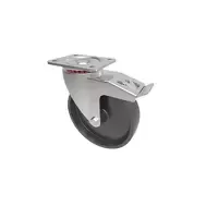 BZH125CISWBHT Cast Iron Plate Swivel Castor Brake 125mm 350kg Load