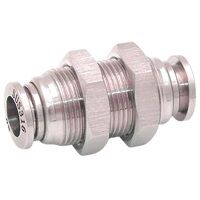 8mm Bulkhead Union Stainless Steel 316 Push-I...