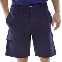 CARGO POCKET SHORTS NAVY BLUE 38